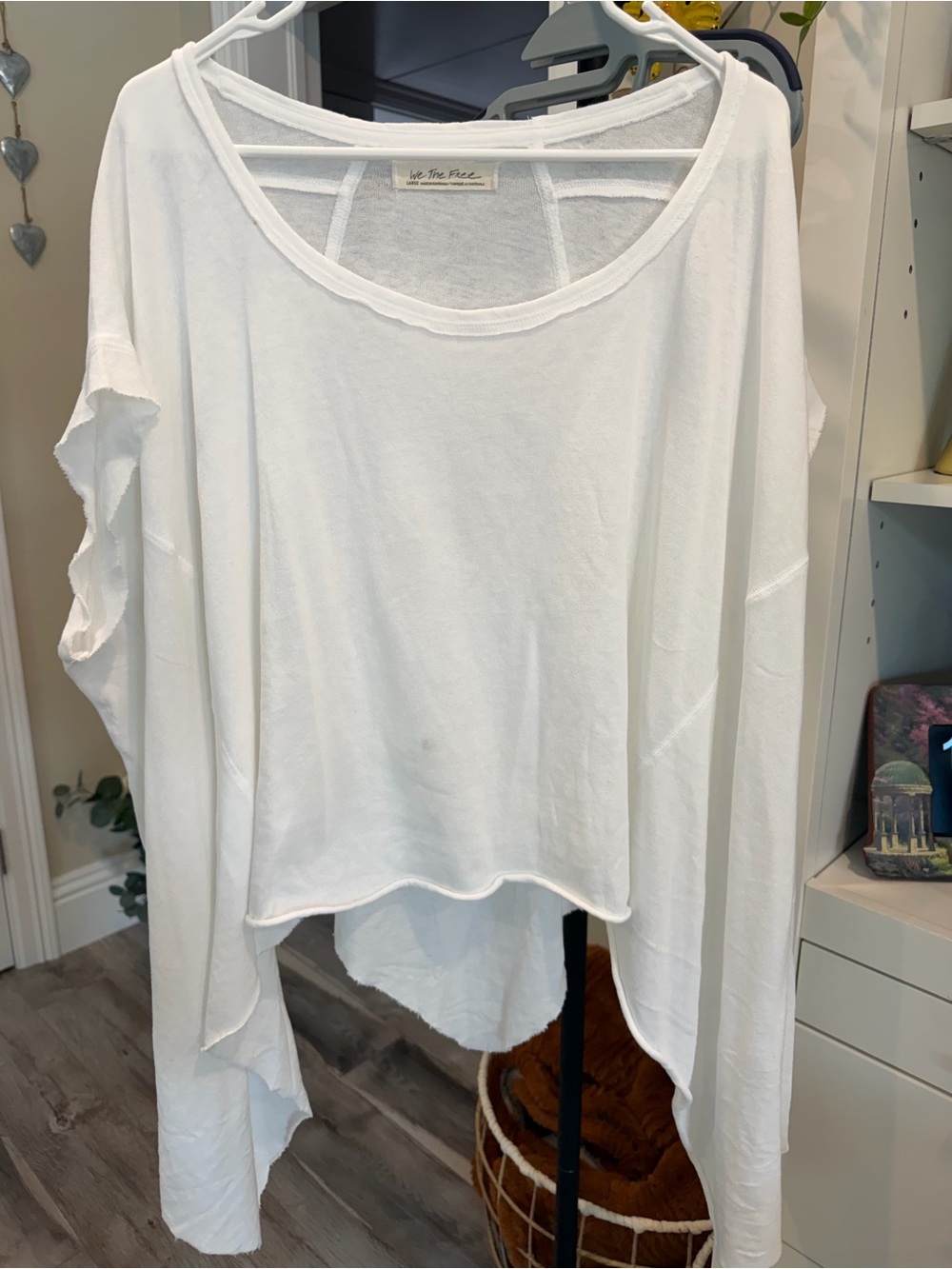 We The Free White Oversized Draped Tunic Top